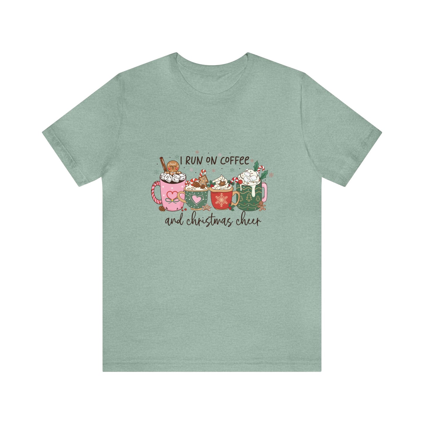 Coffee and Christmas Cheer Women's Short Sleeve Christmas T Shirt