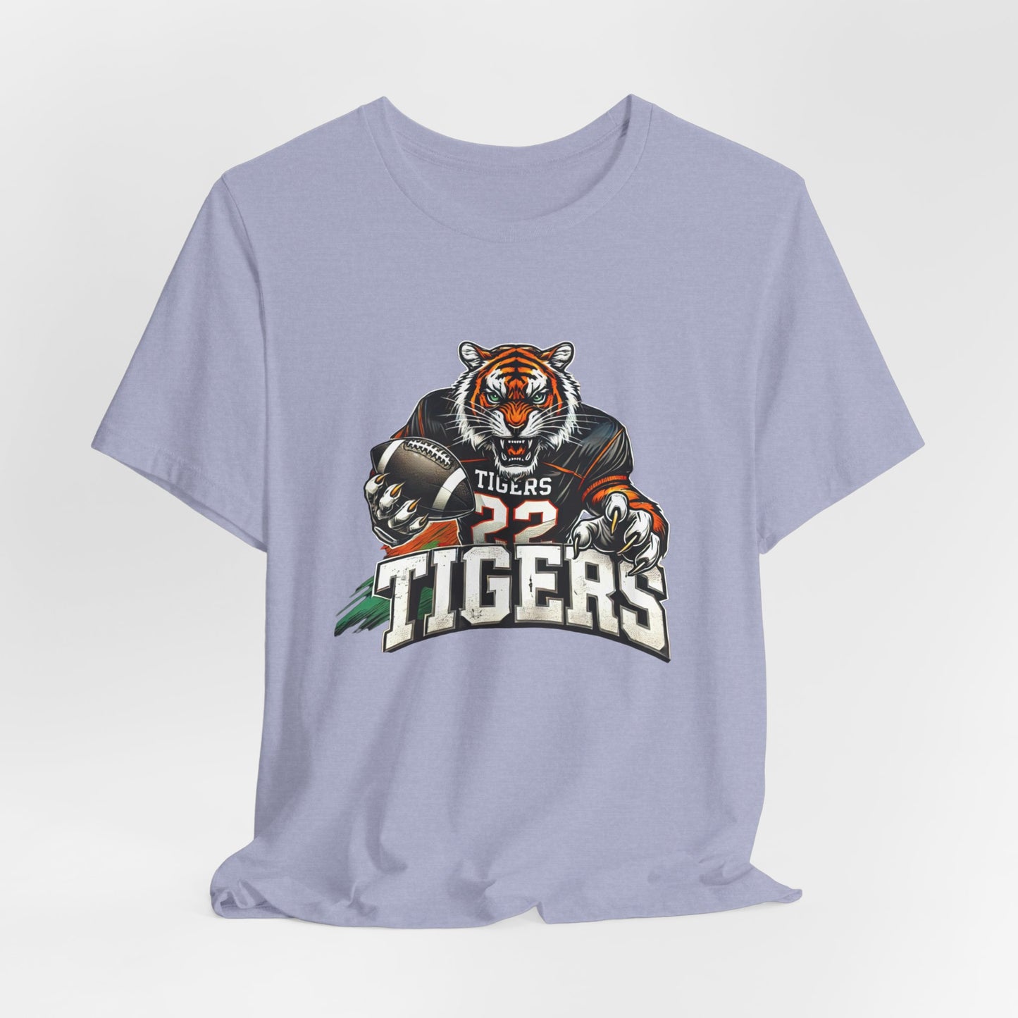 Tigers Football Adult Unisex Short Sleeve Tee