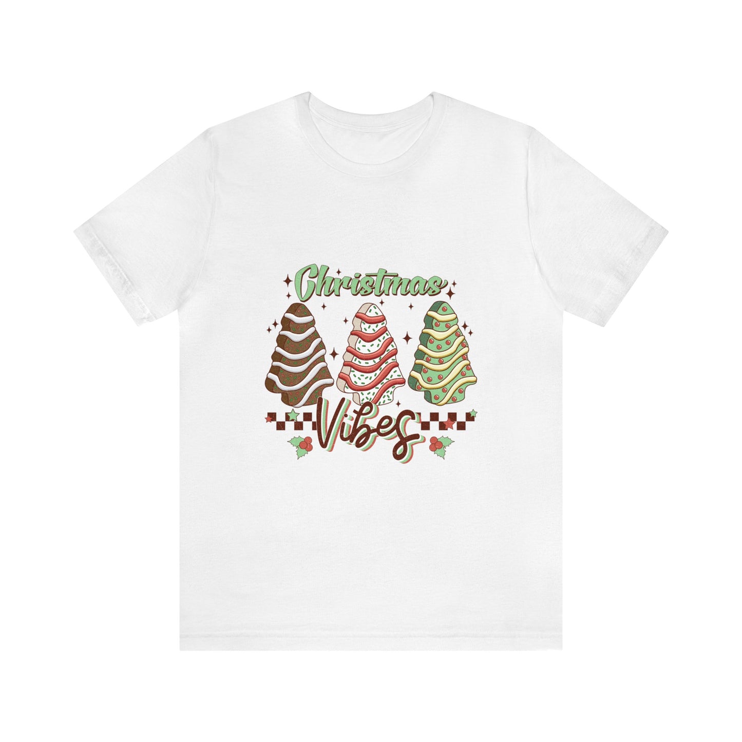 Christmas Vibe Trees Women's Short Sleeve Christmas T Shirt