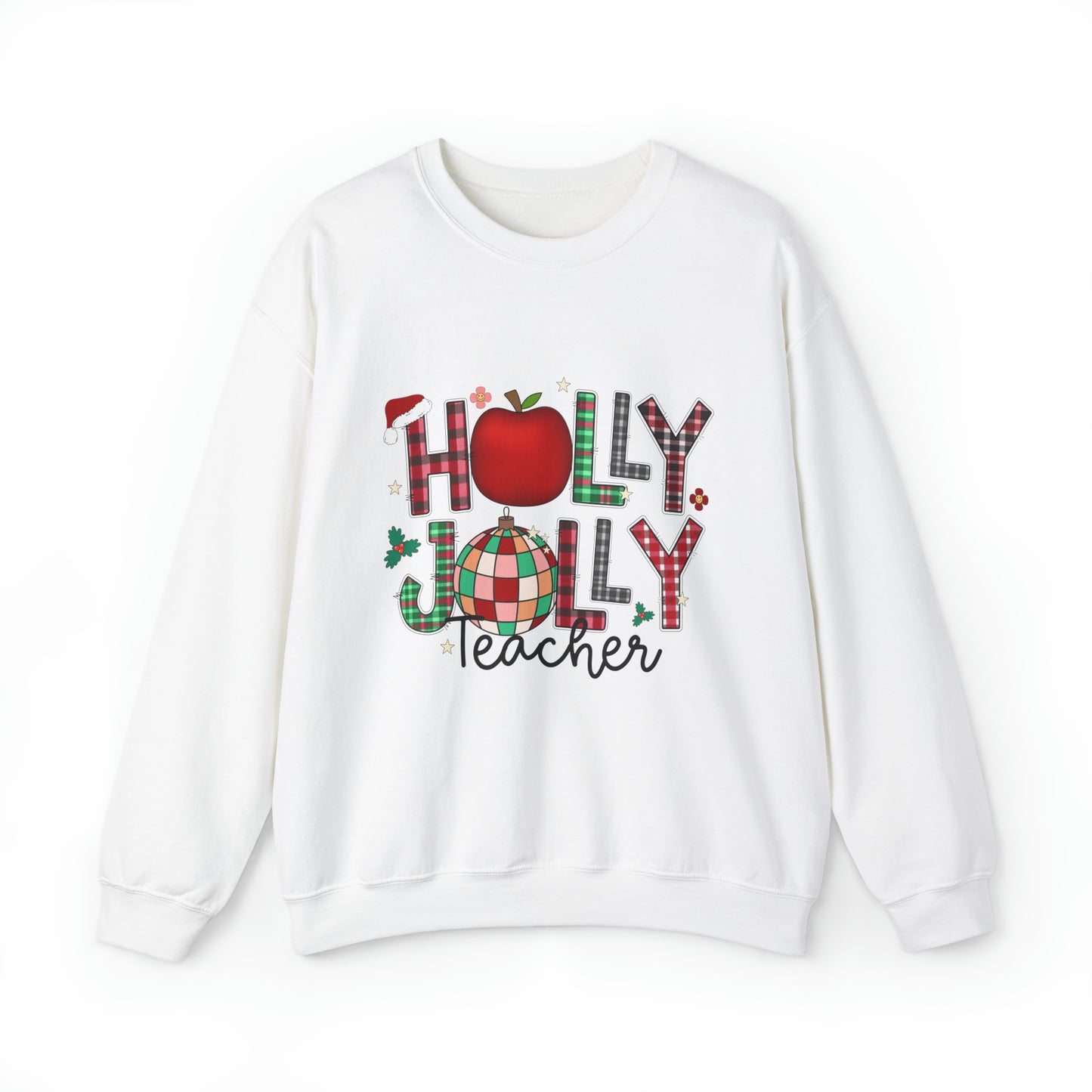 Holly Jolly Teacher Women's Christmas Sweatshirt