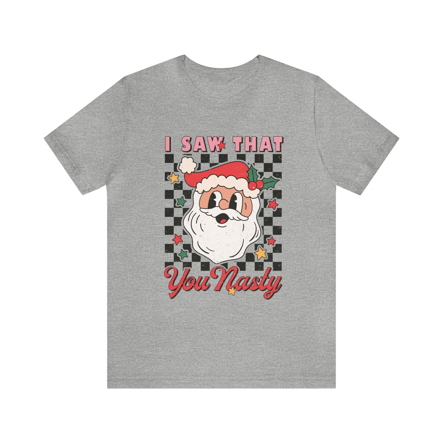 Funny Santa Women's Short Sleeve Christmas T Shirt