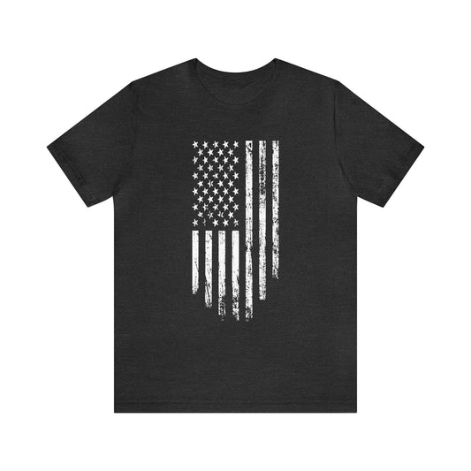 Distressed American Flag Adult Unisex Tshirt
