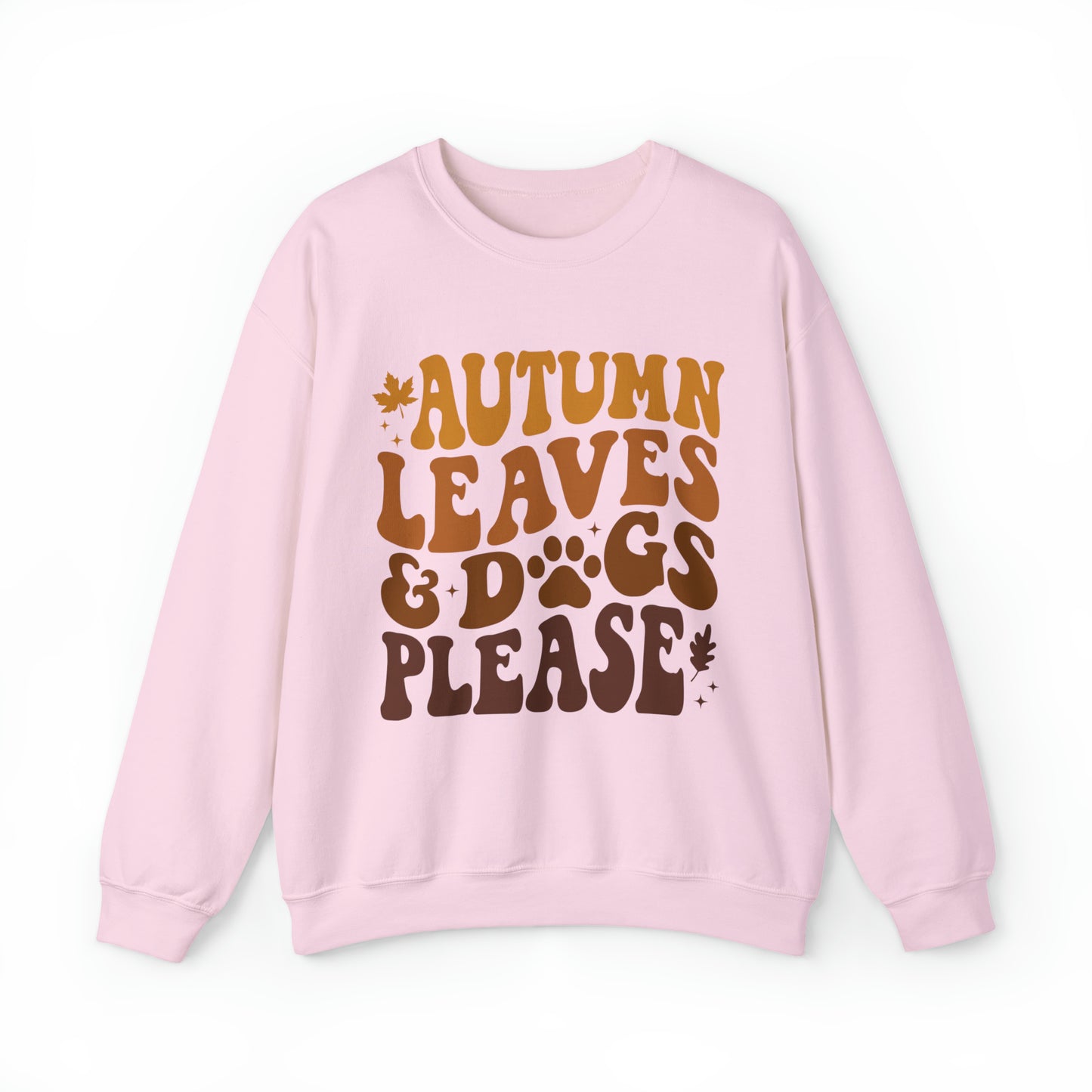 Autumn Leaves and Dogs Please Crewneck Sweatshirt