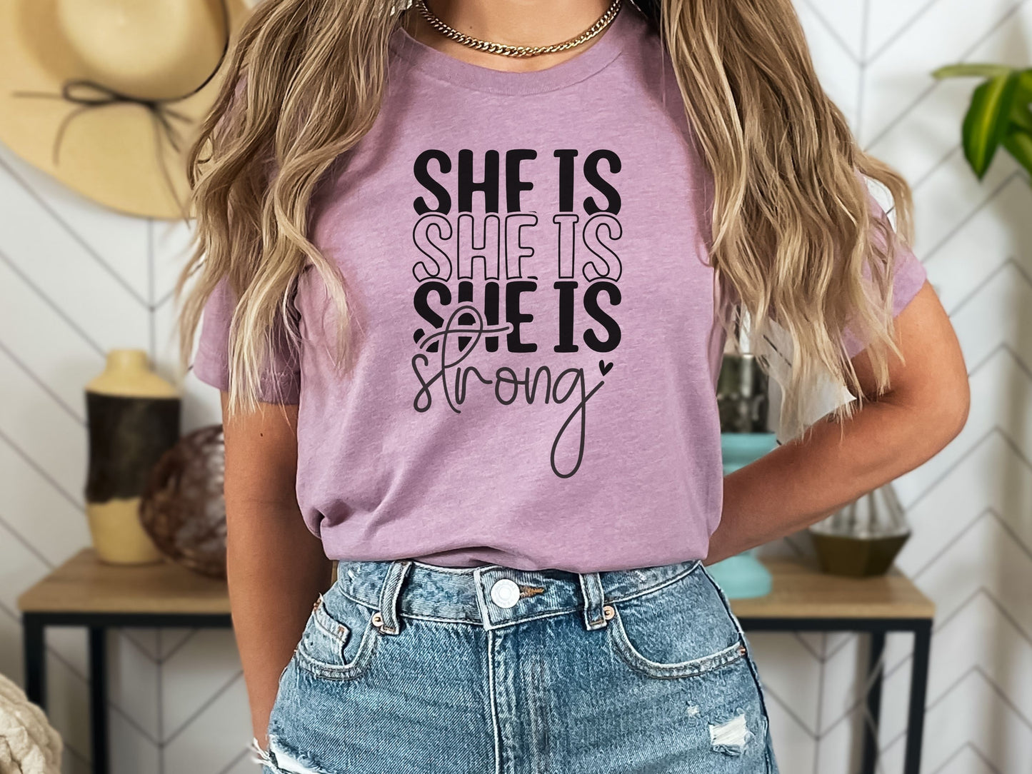 She Is Strong Women's Short Sleeve Tee