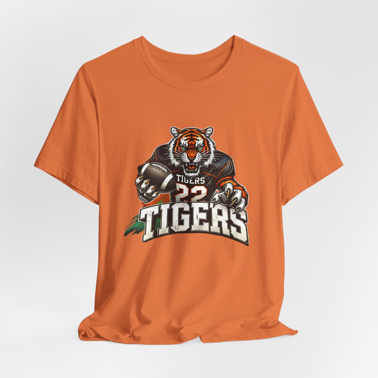 Tigers Football Adult Unisex Short Sleeve Tee