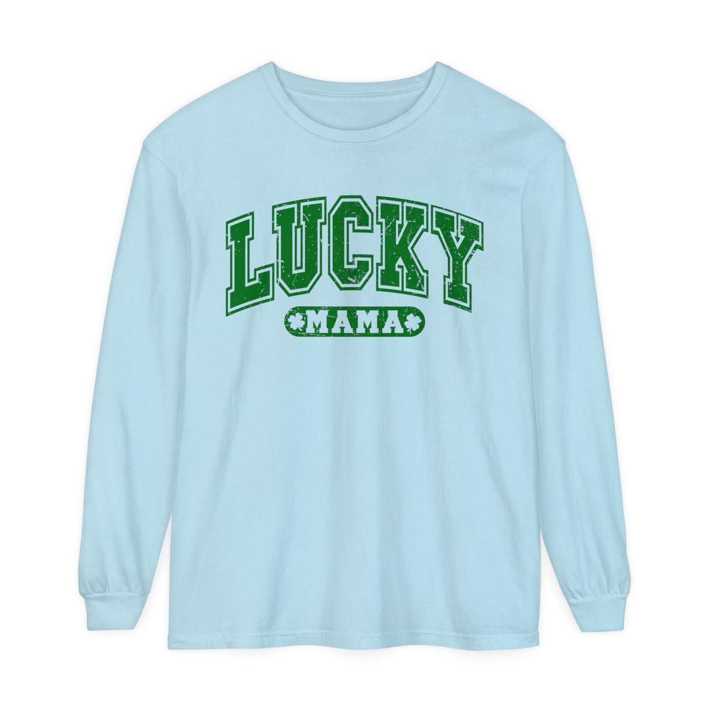 Lucky Mama St. Patrick's Day Women's Loose Long Sleeve T-Shirt