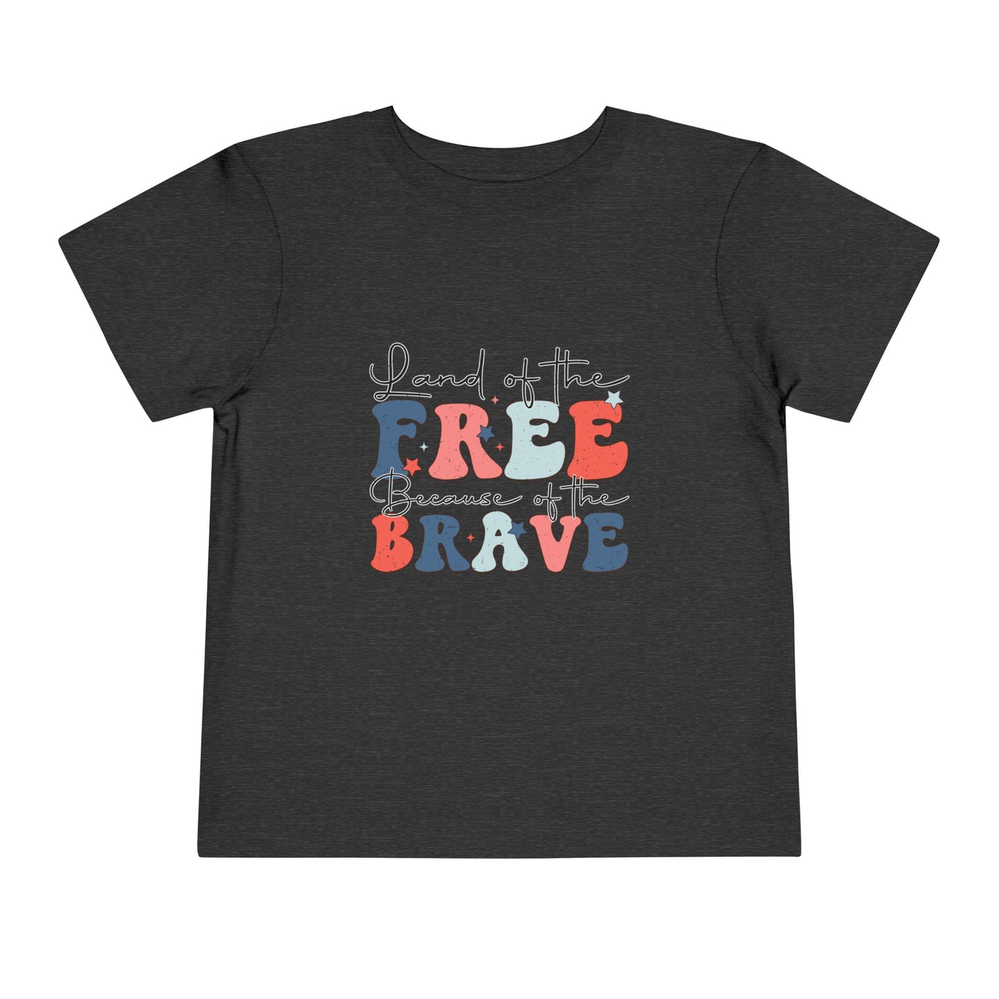 Land of the Free 4th of July Toddler Short Sleeve Tee