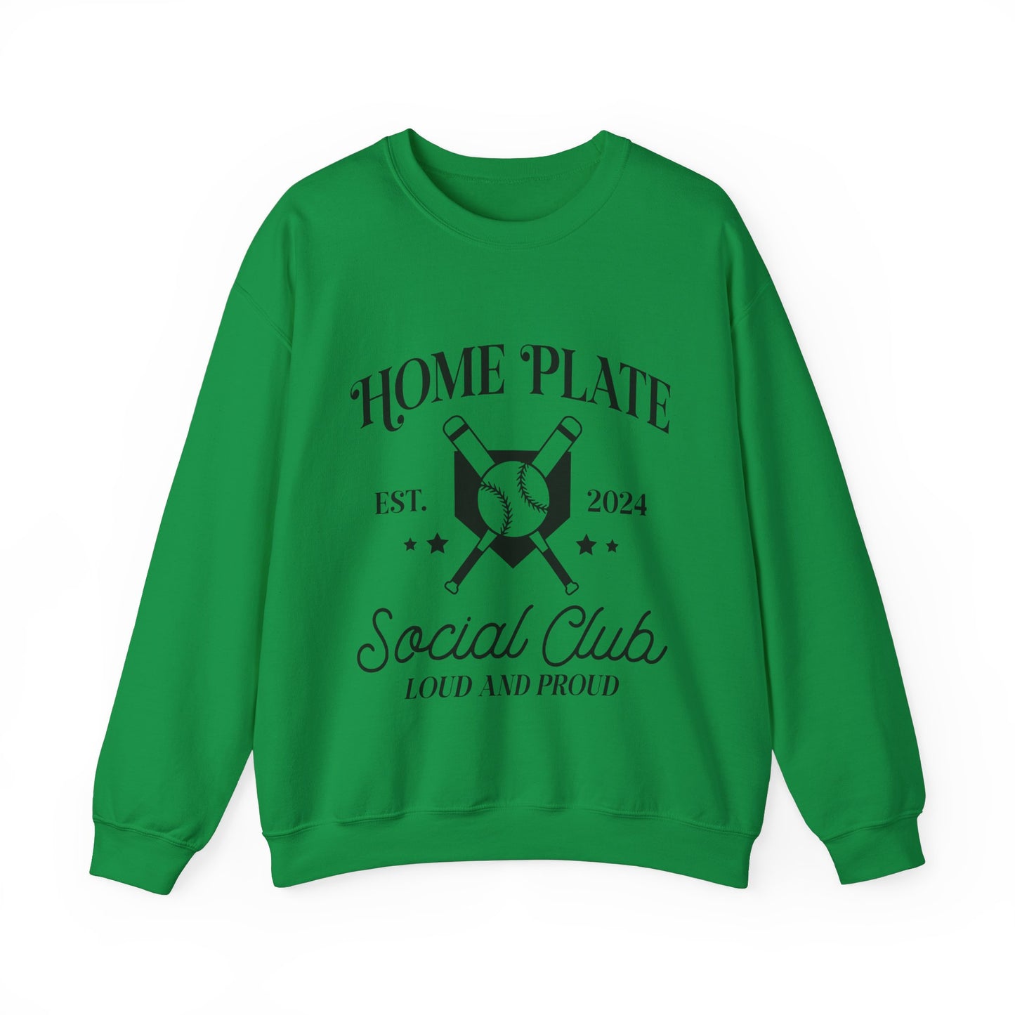 Home Plate Social Club Women's Crewneck Sweatshirt Baseball Softball Tball