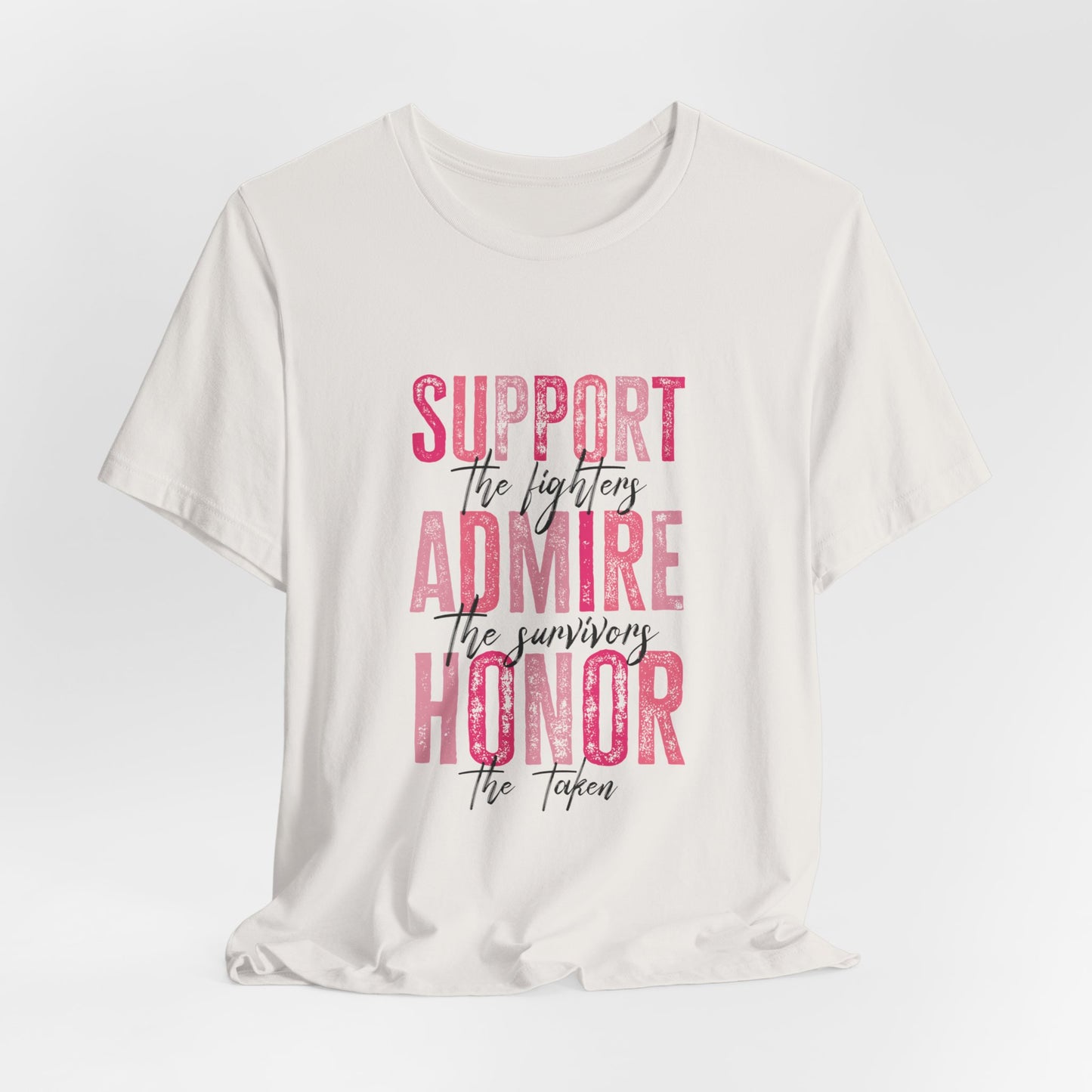 Support Admire & Honor Women's Breast Cancer Awareness Short Sleeve Tee