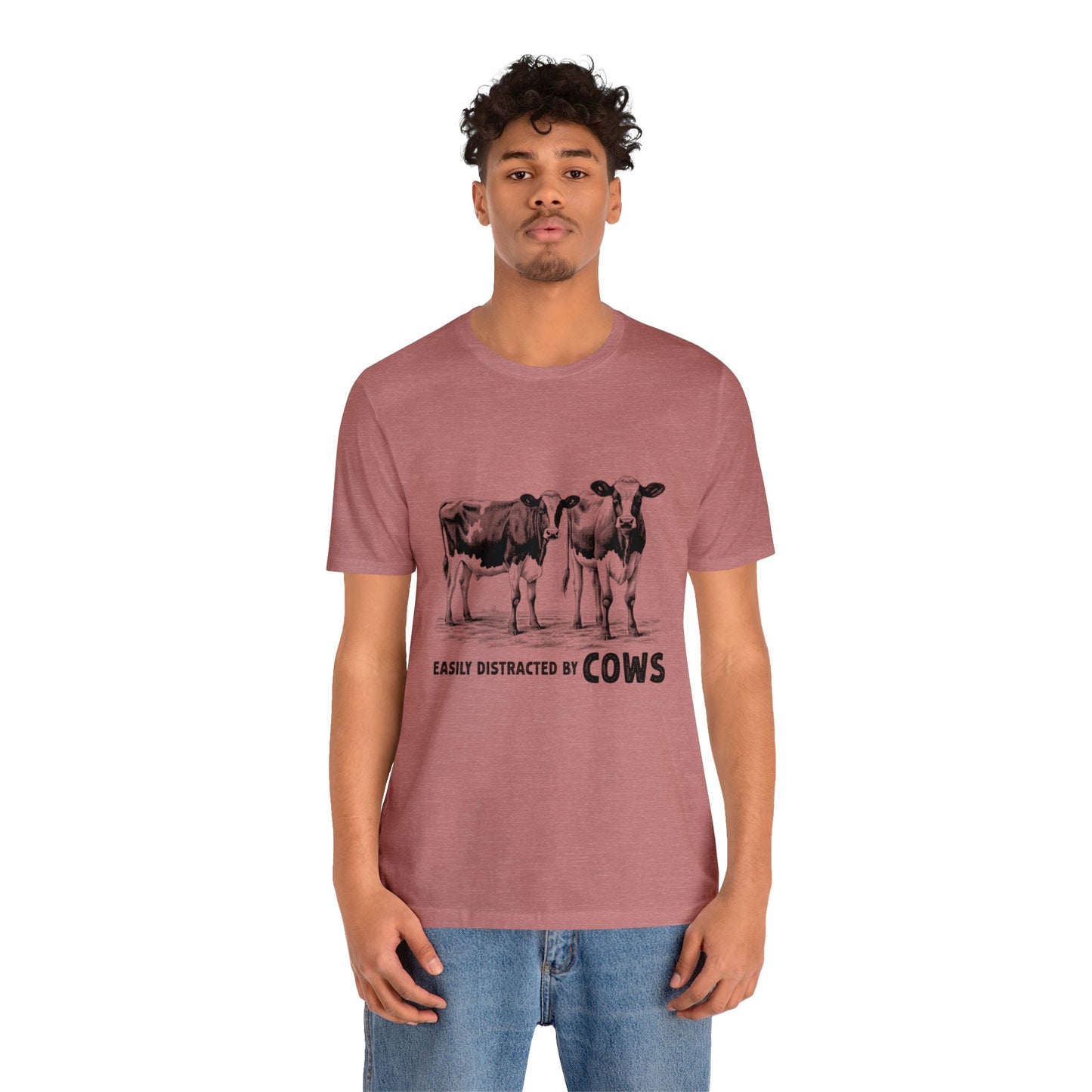 Easily Distracted by Cows Farm Animals Women's Tshirt