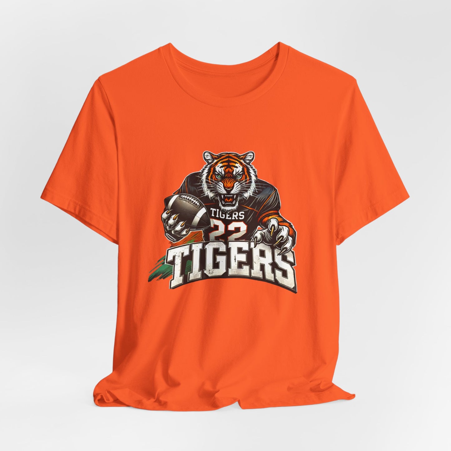 Tigers Football Adult Unisex Short Sleeve Tee