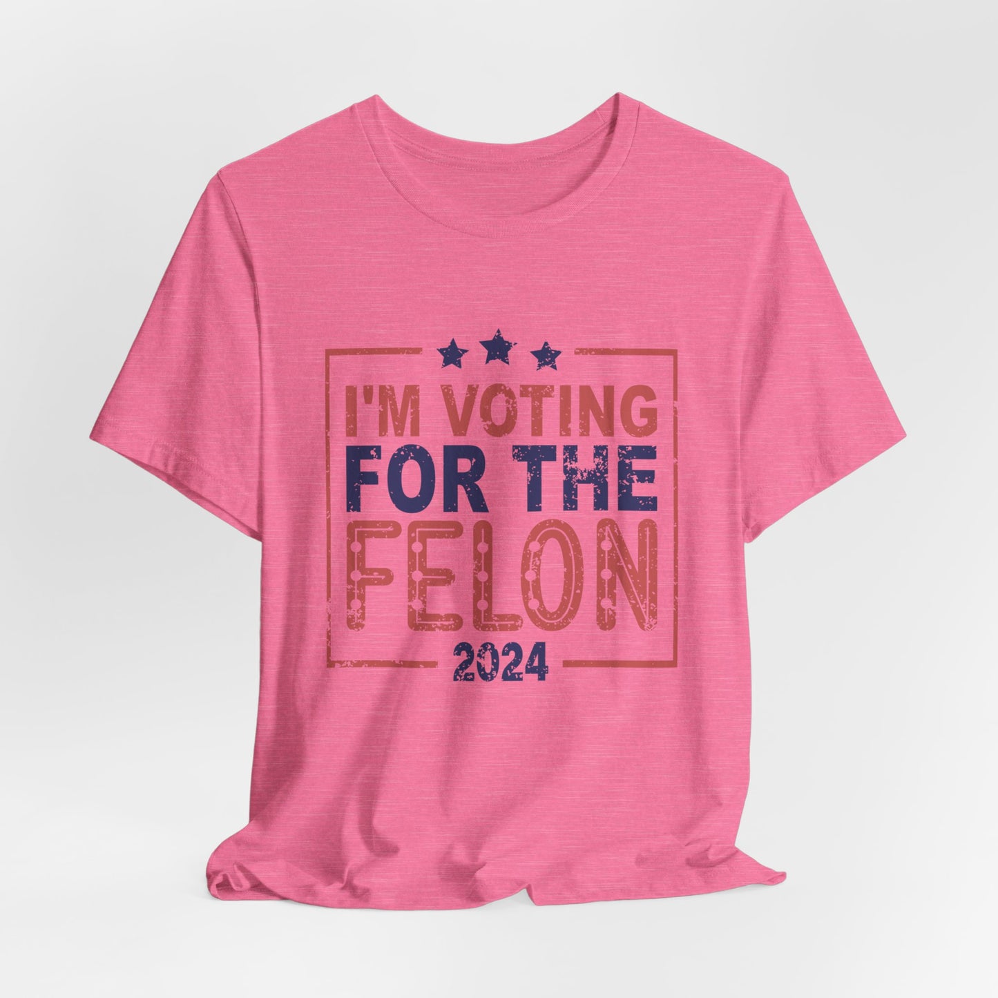 Voting for the Felon Trump President Election Women's Adult Short Sleeve Tee