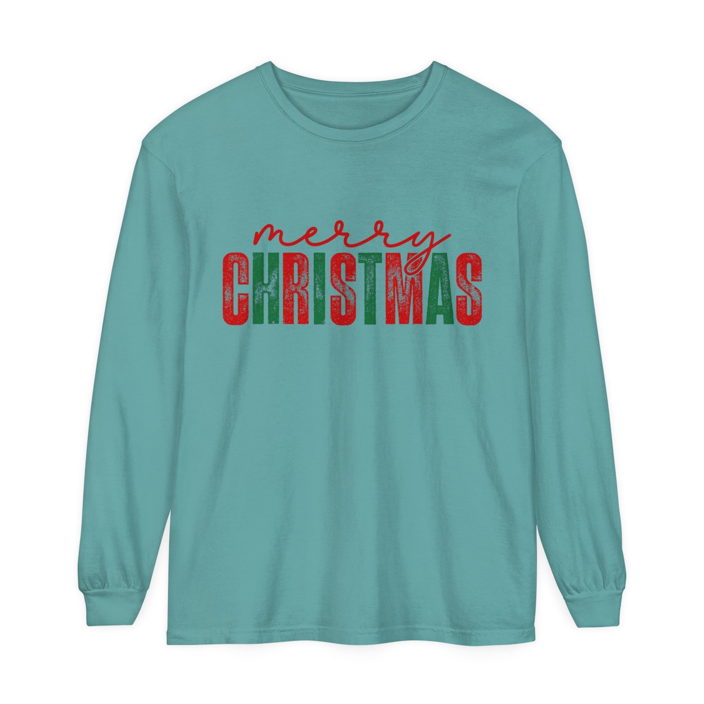 Merry Christmas Women's Adult Loose Long Sleeve T-Shirt