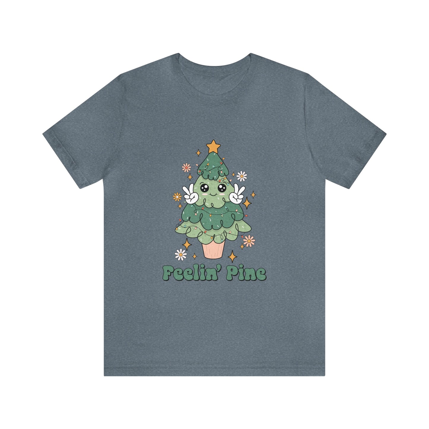 Feelin' Pine Women's Short Sleeve Christmas Tree T Shirt