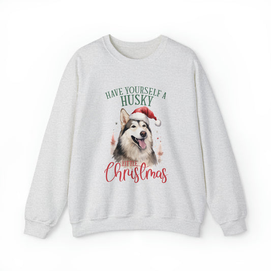 Husky Dog Christmas Crewneck Sweatshirt Women's & Men's