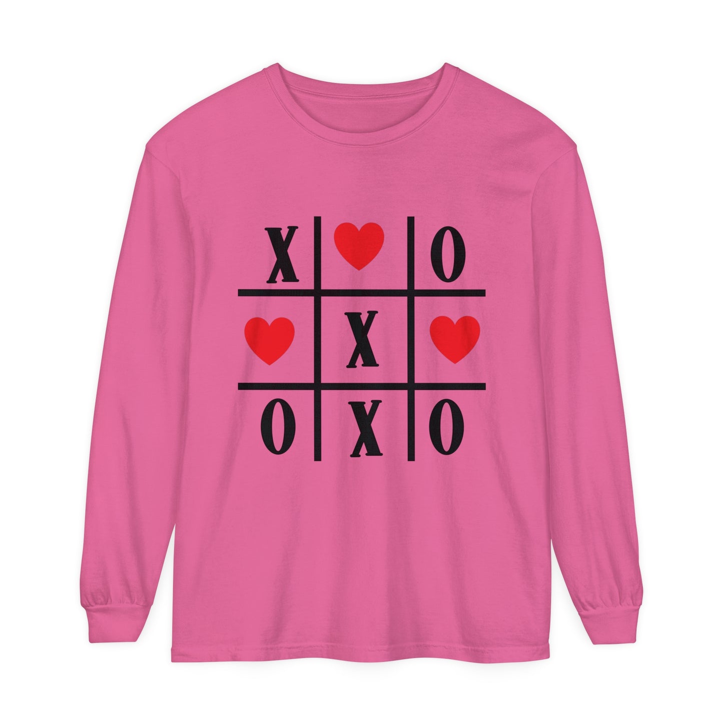 XOXO TIC TAC TOE Women's Loose Long Sleeve T-Shirt