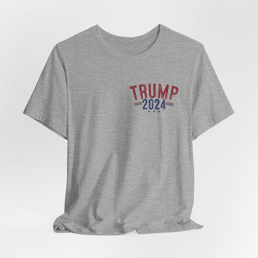 Trump President Election Front and Back Adult Unisex Short Sleeve Tee