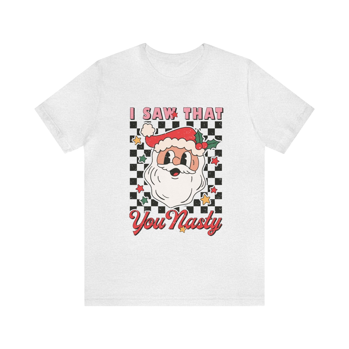 Funny Santa Women's Short Sleeve Christmas T Shirt
