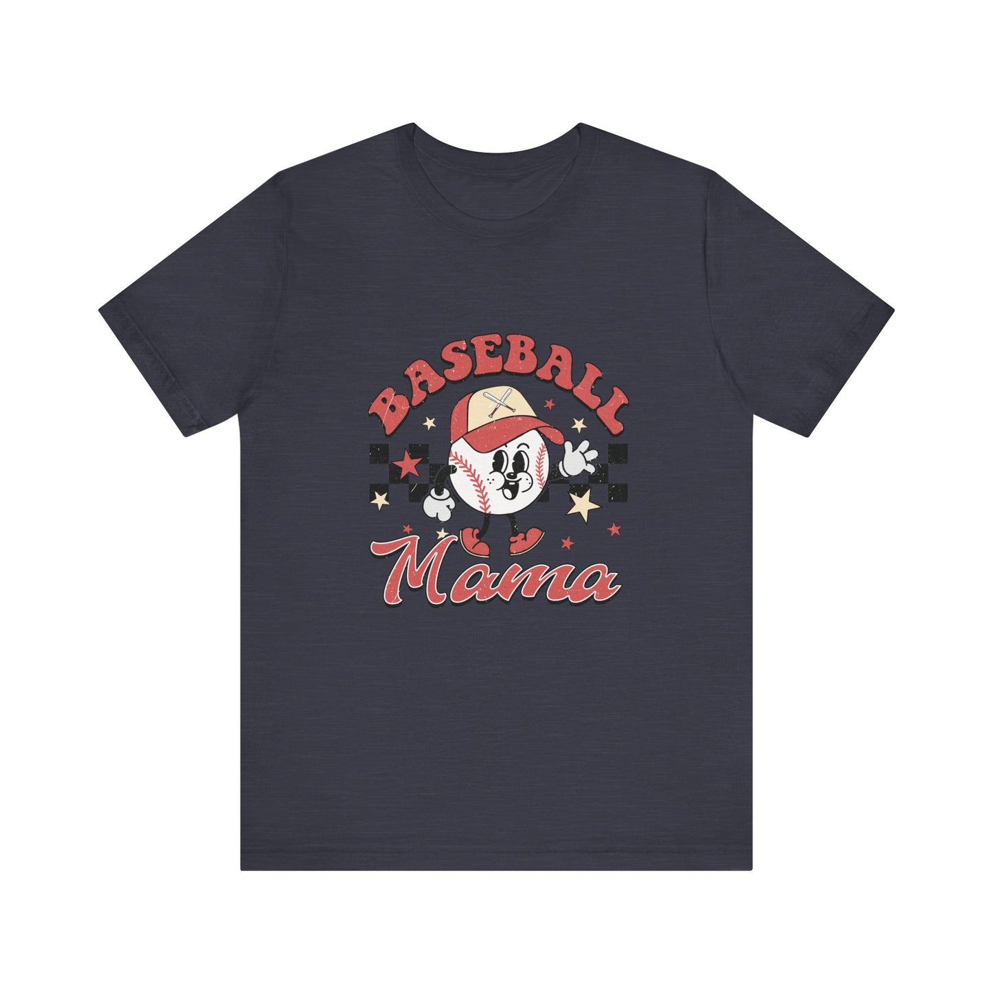 Baseball Mama Retro Women's Tshirt Short Sleeve Tee