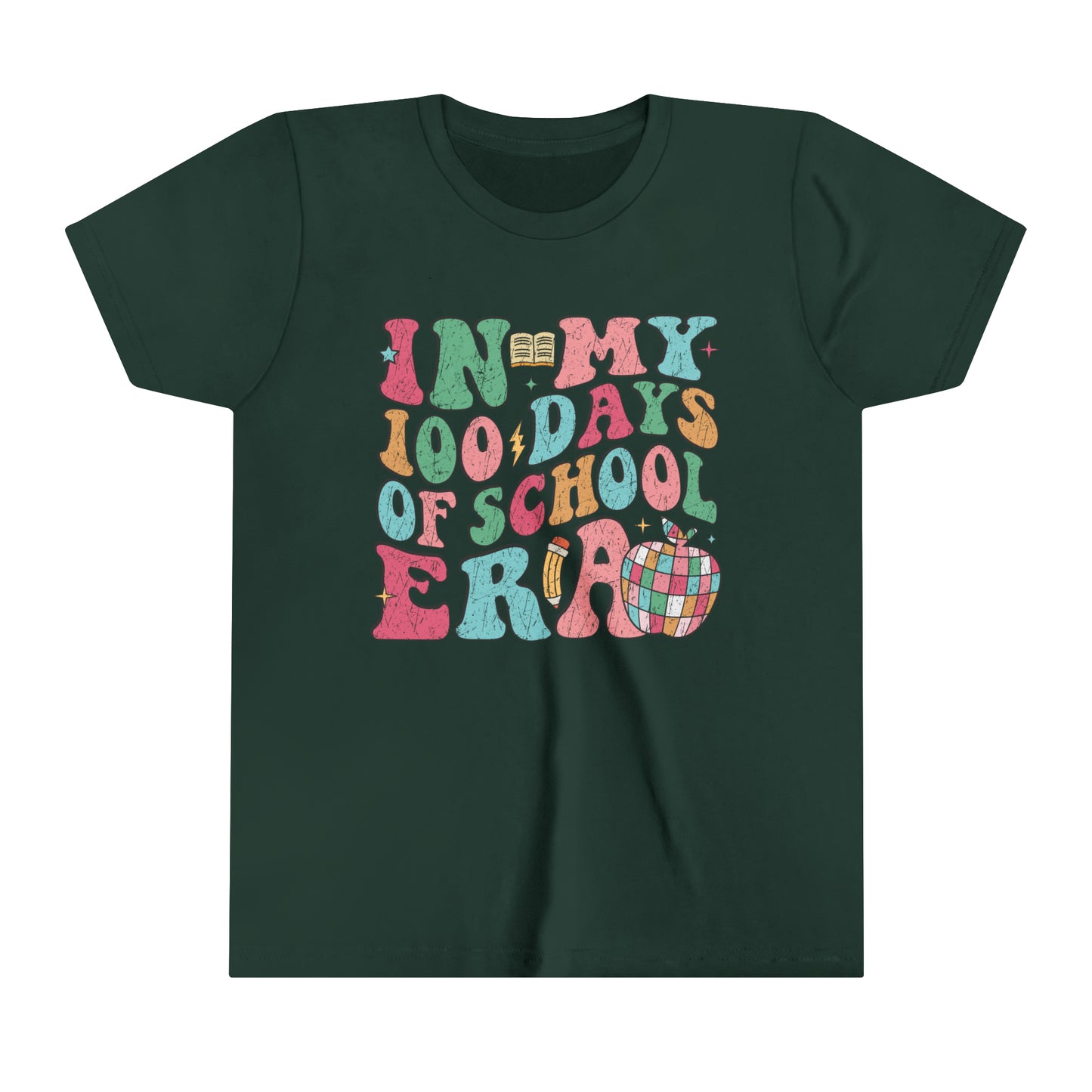 In My 100 Days of School Era Girl's Youth Short Sleeve Tee