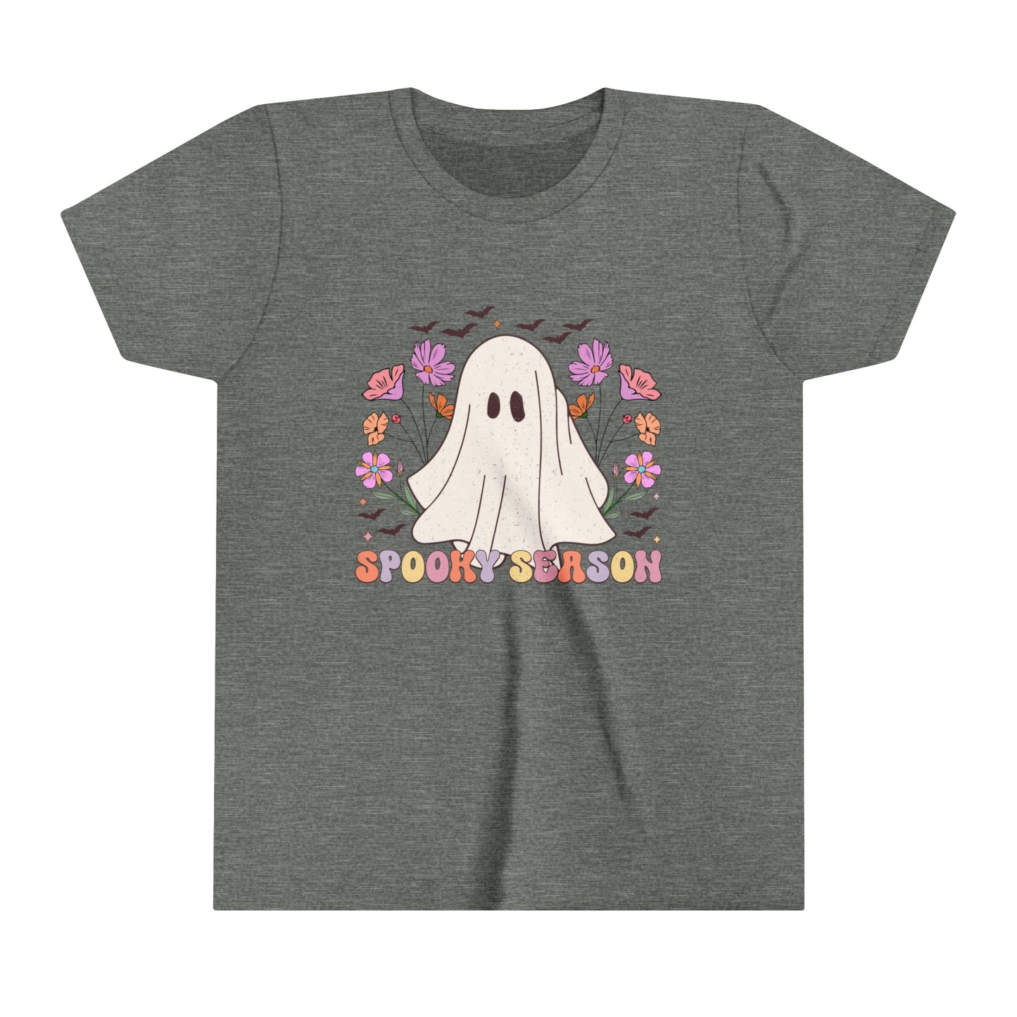 Spooky Season Ghost Girl's Youth Short Sleeve Tee