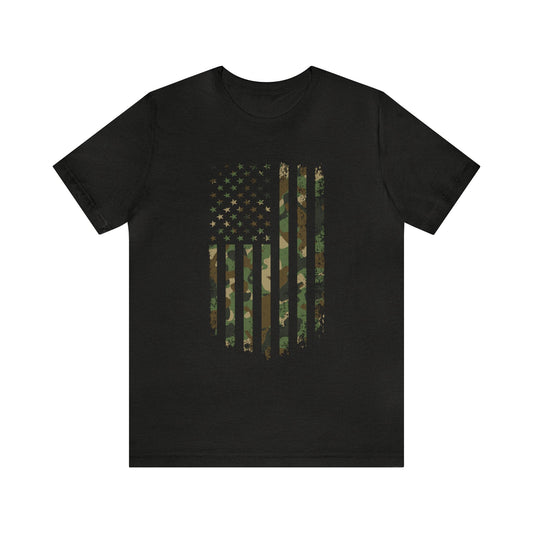 Military American Flag Adult Unisex Tshirt