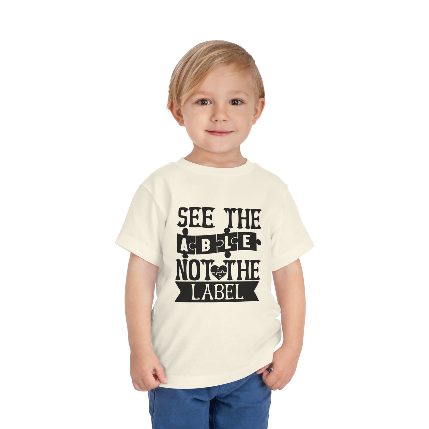 See The Able Not The Label Autism Awareness Advocate Toddler Short Sleeve Tee