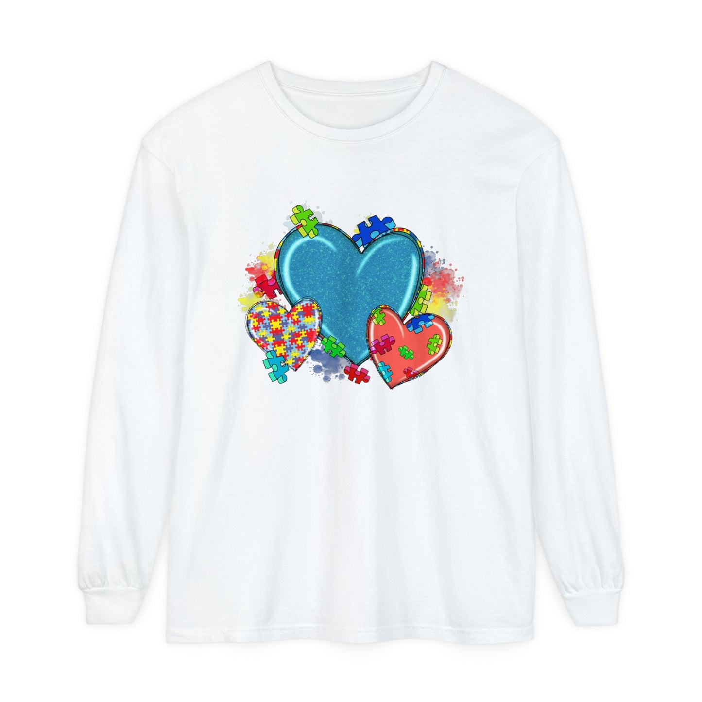 Autism Advocacy Heart Women's Loose Long Sleeve T-Shirt