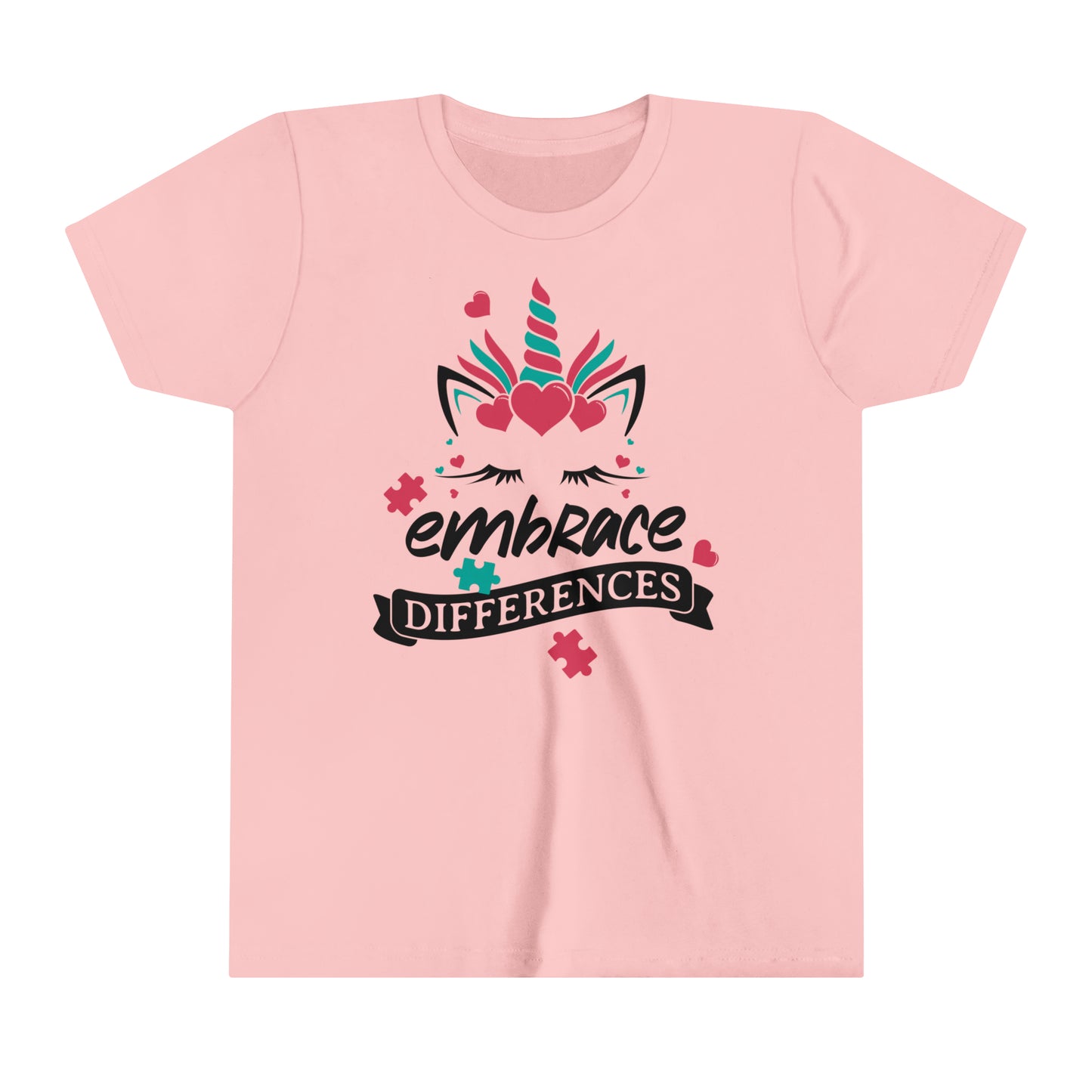 Embrace Differences Unicorn Autism Advocate Youth Shirt