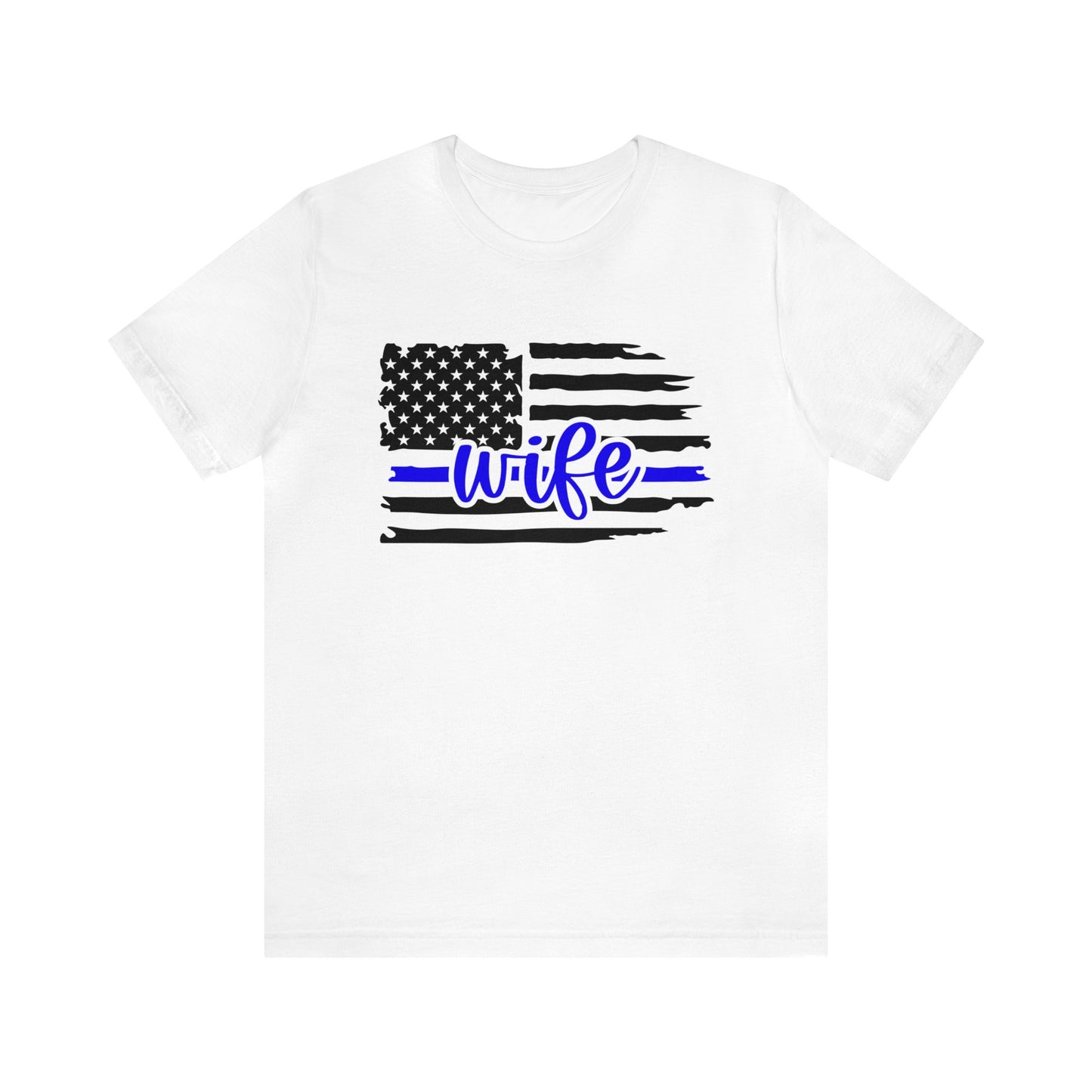 Police Wife American Flag Women's Tshirt