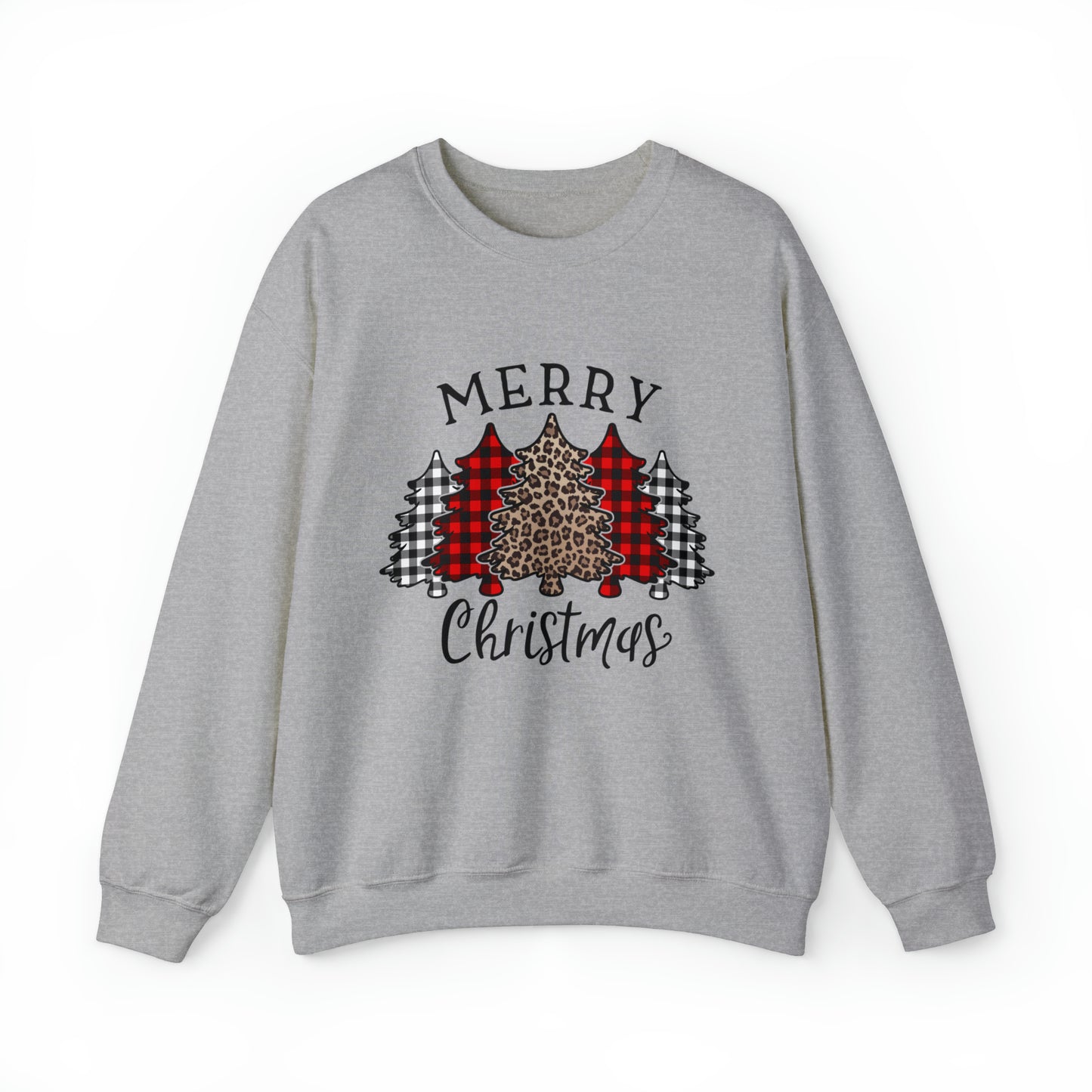 Merry Christmas With Trees Women's Christmas Crewneck Sweatshirt