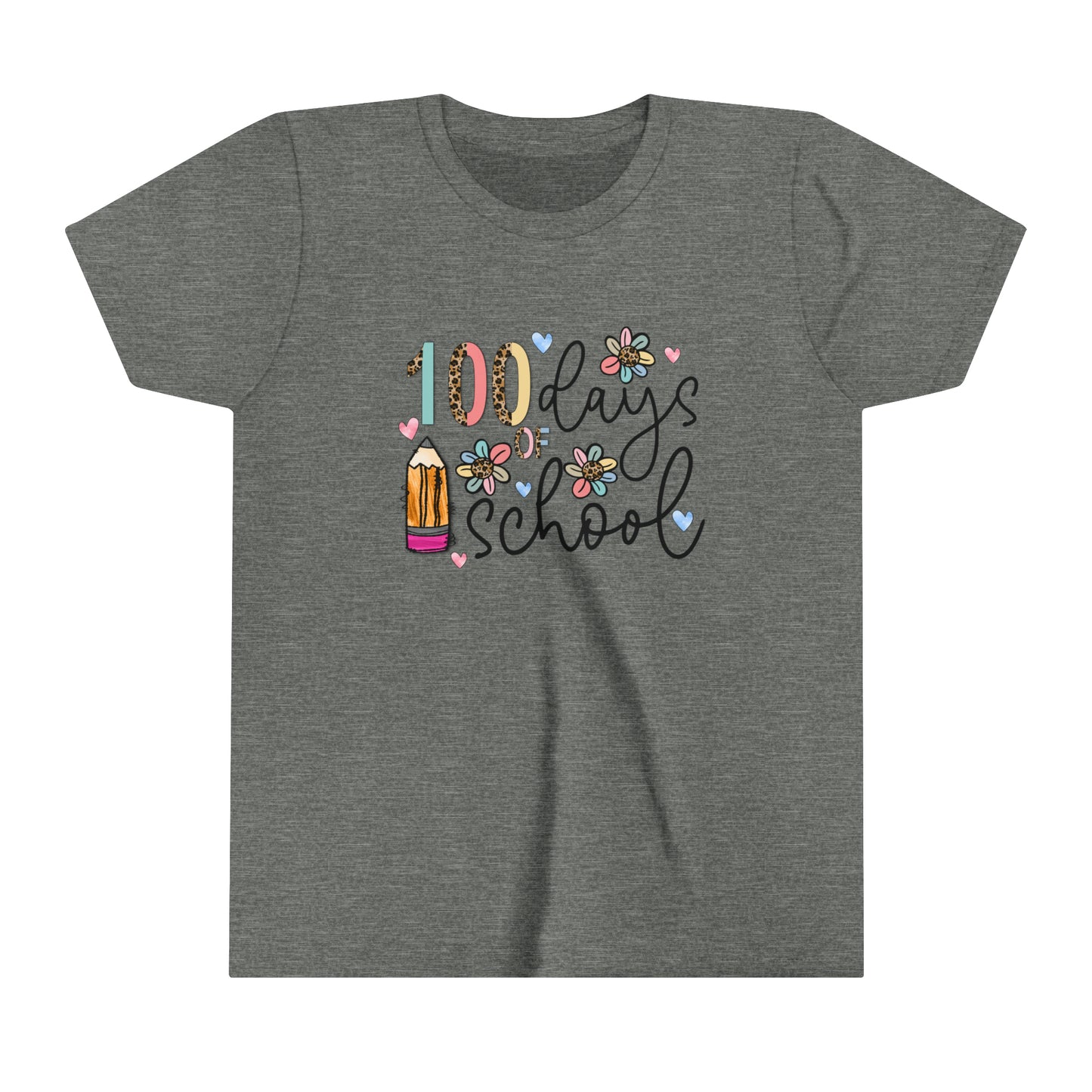 100 Days of School Girl's Youth Short Sleeve Tee