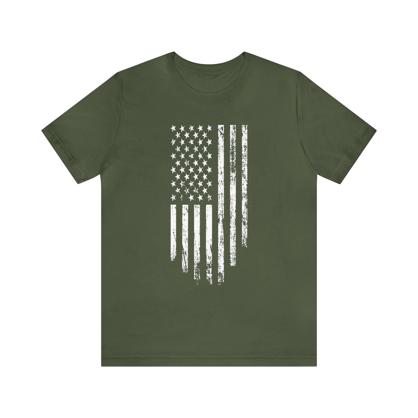 Distressed American Flag Adult Unisex Tshirt
