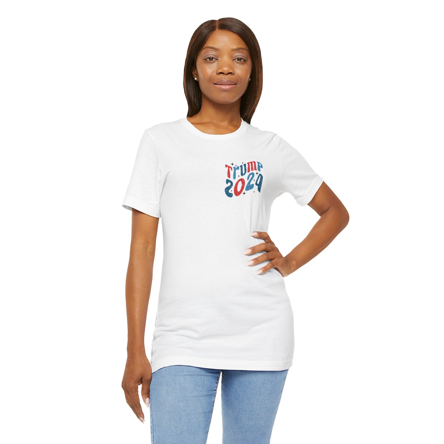 Trump President Election Front and Back Women's Adult Short Sleeve Tee