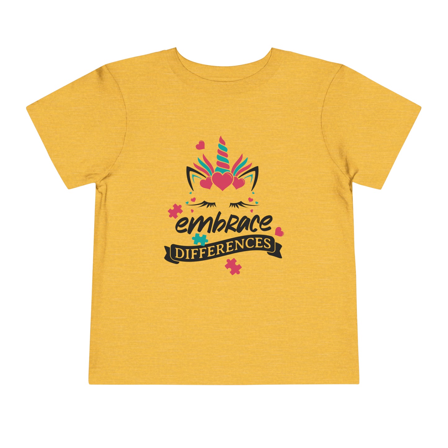 Autism Advocate Embrace Differences Toddler Short Sleeve Tee