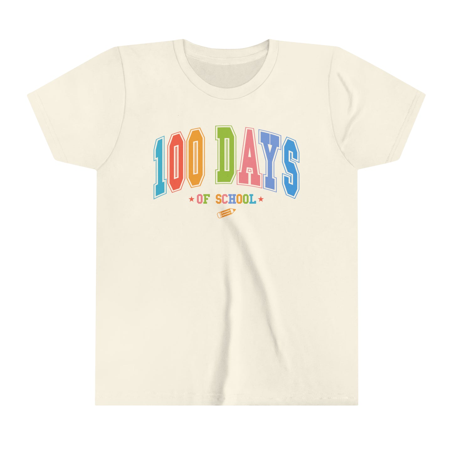100 Days of School Girl's Youth Short Sleeve Tee