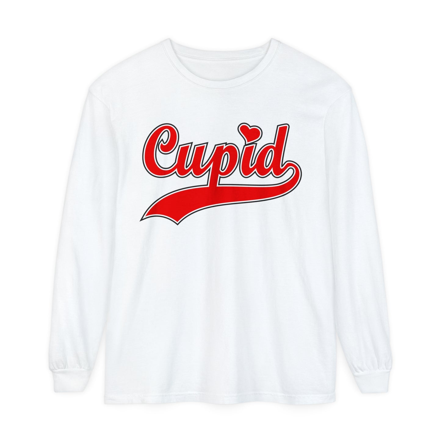 Retro Cupid Women's Loose Long Sleeve T-Shirt
