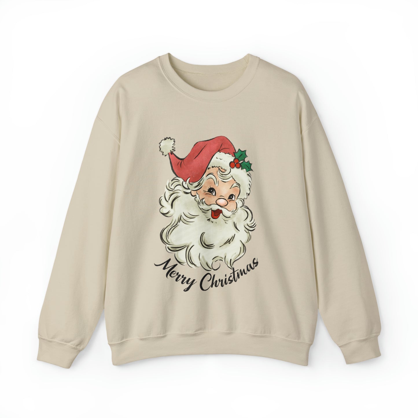 Merry Christmas Vintage Santa Women's Christmas Crewneck Sweatshirt