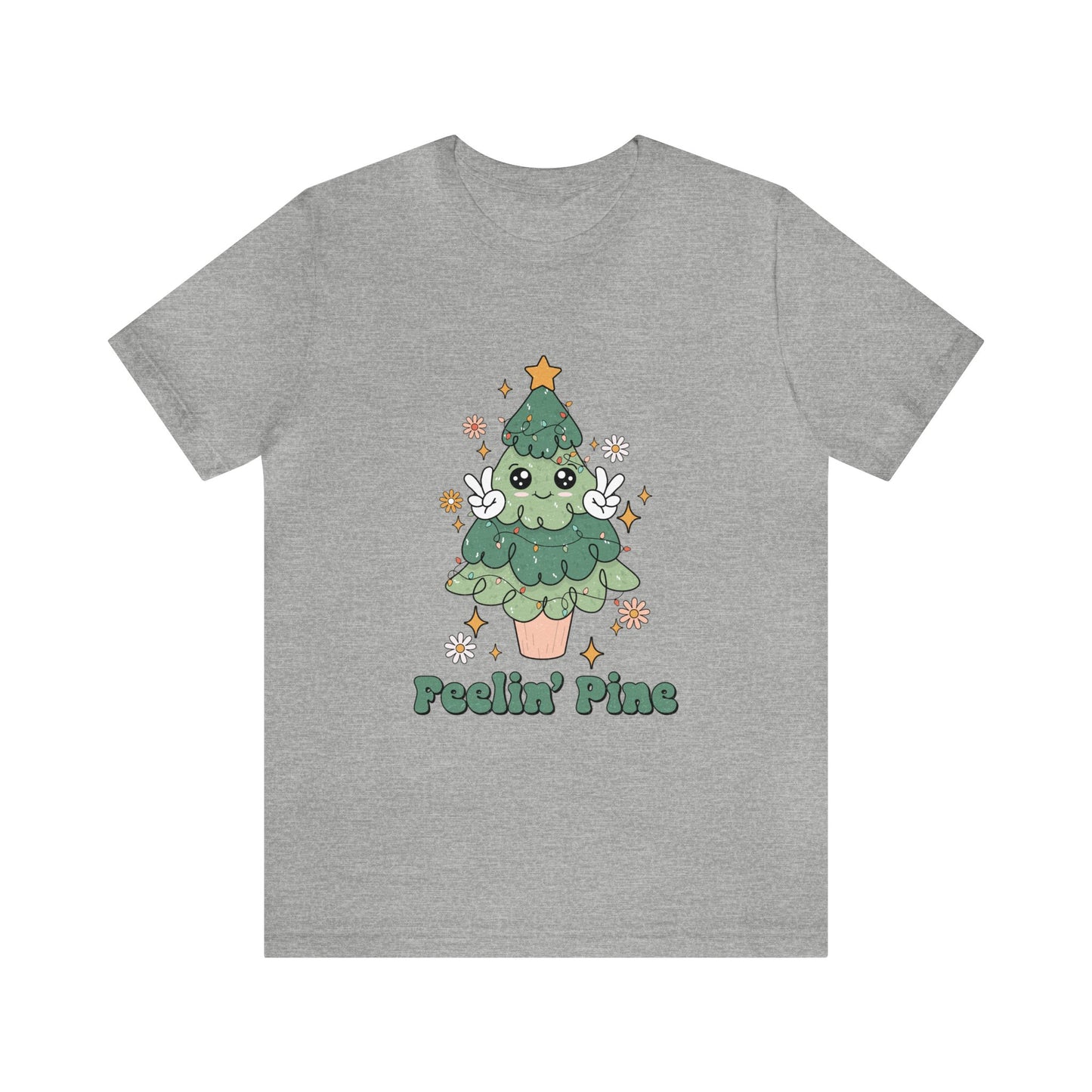 Feelin' Pine Women's Short Sleeve Christmas Tree T Shirt