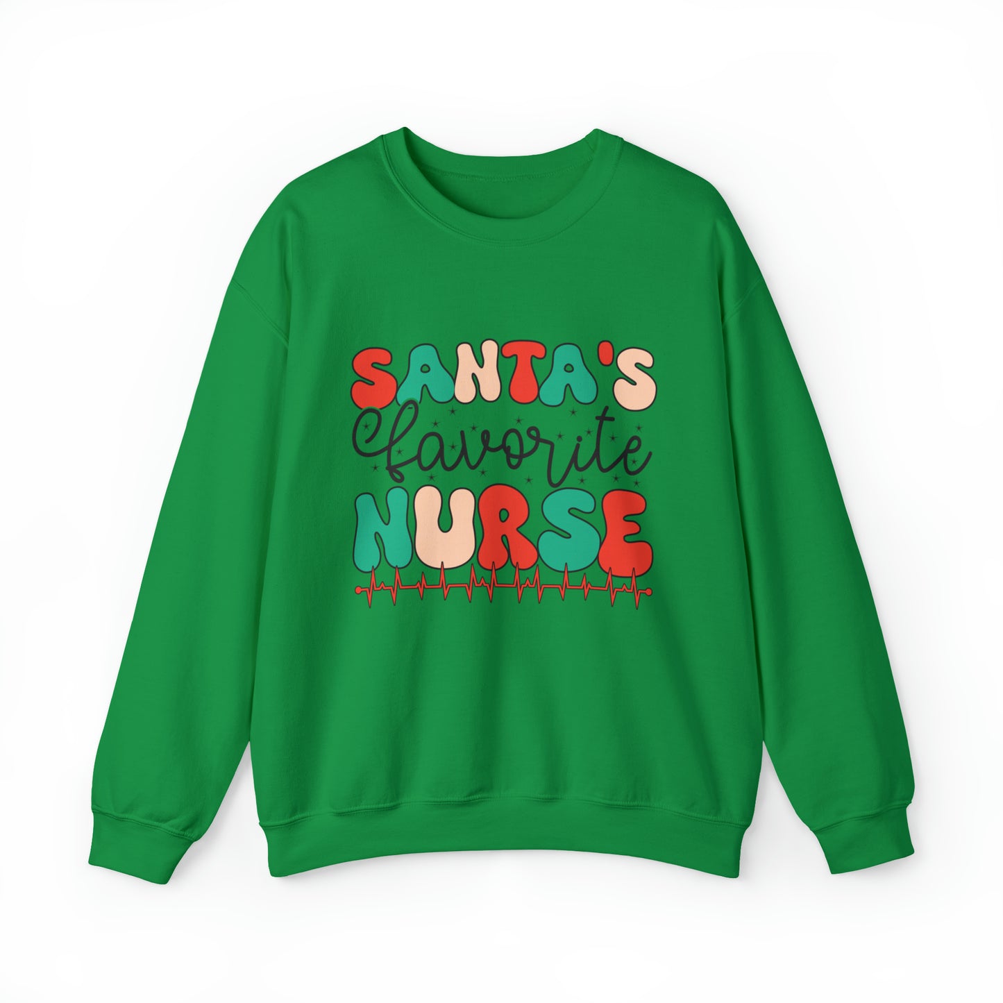 Santa's Favorite Nurse Women's Christmas Crewneck Sweatshirt