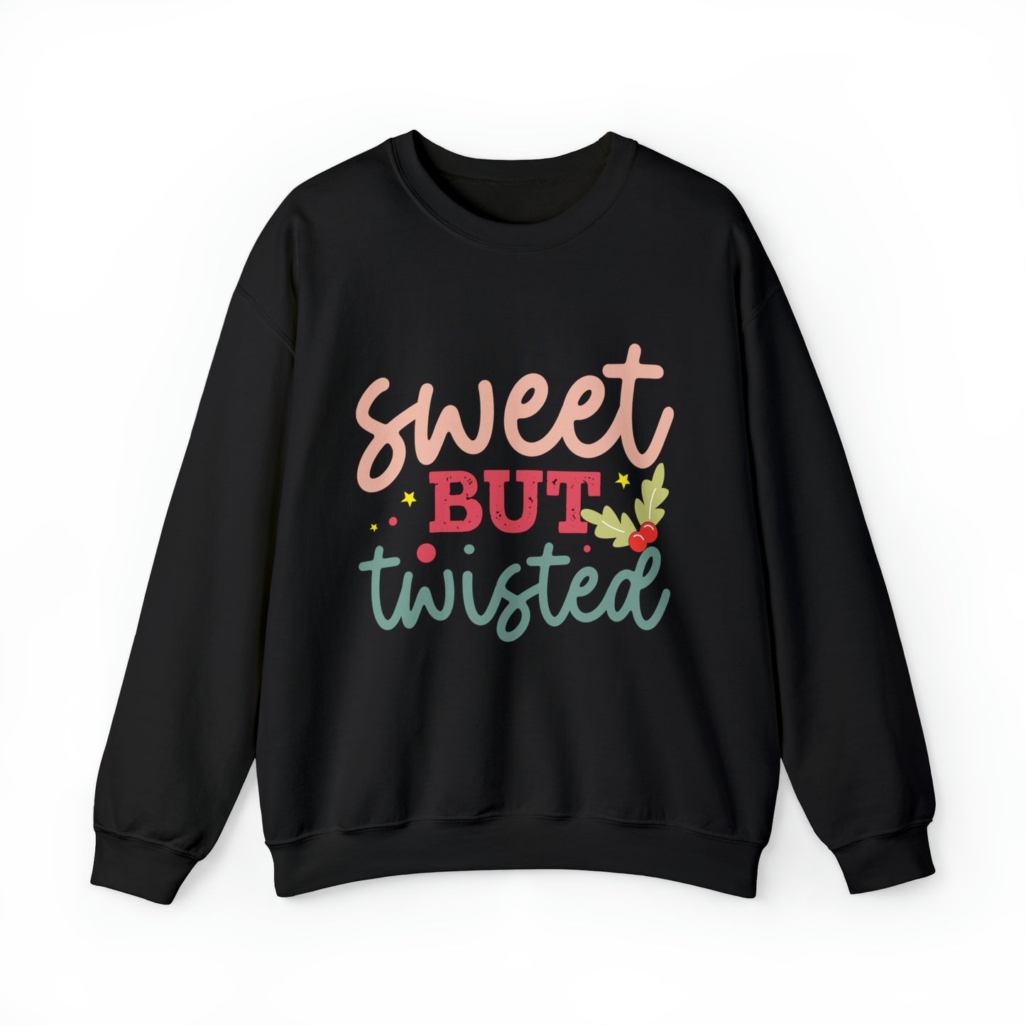 Sweet but Twisted Women's Funny Christmas Holiday Crewneck Sweatshirt