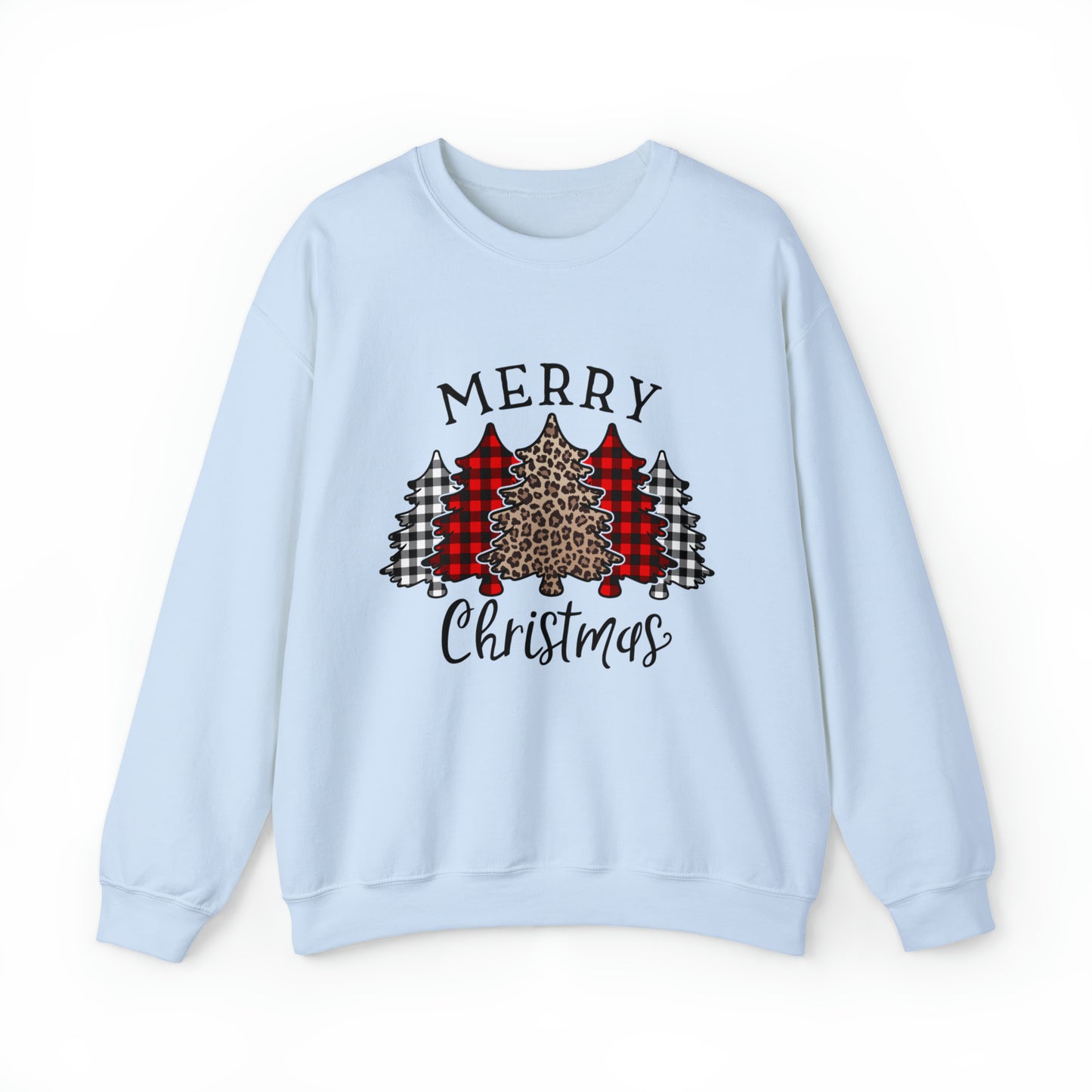 Merry Christmas With Trees Women's Christmas Crewneck Sweatshirt