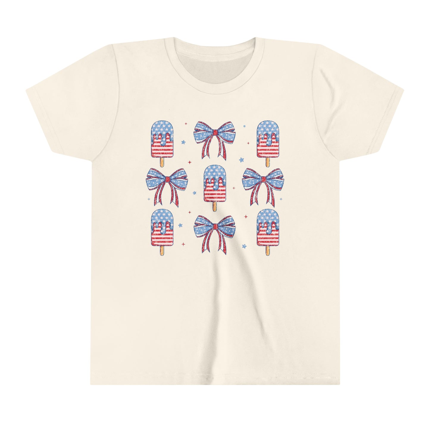 Popsicle and Ribbons 4th of July USA Youth Shirt