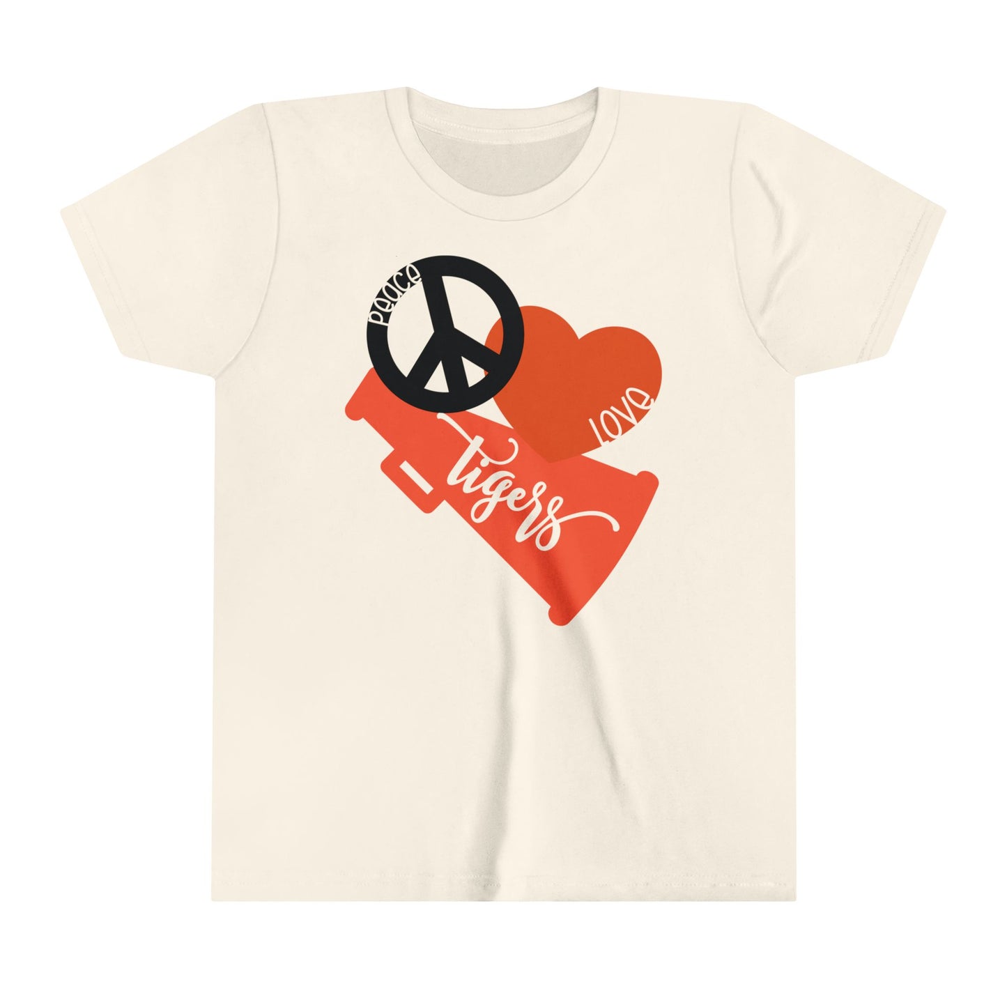 Peace Love Tigers Girl's Youth Shirt