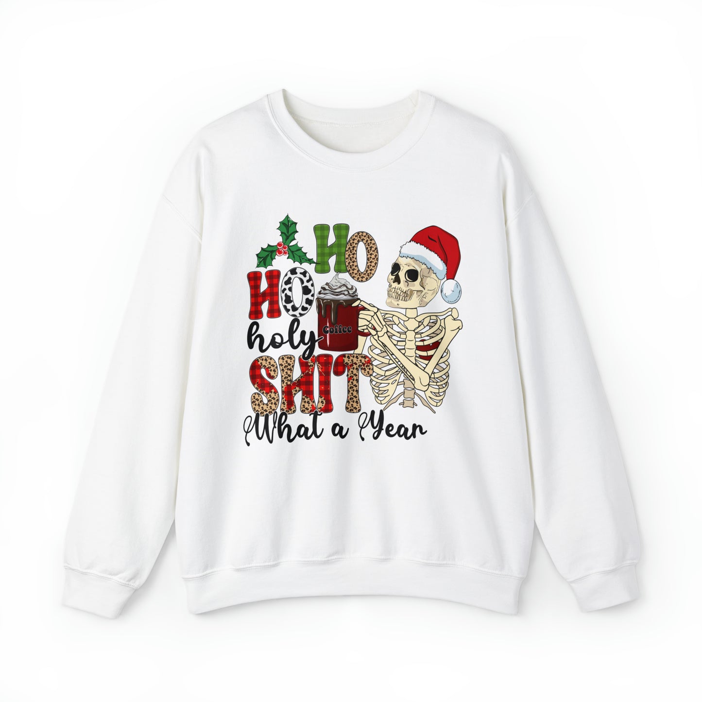 HOHOHO What a Year Women's Christmas Crewneck Sweatshirt