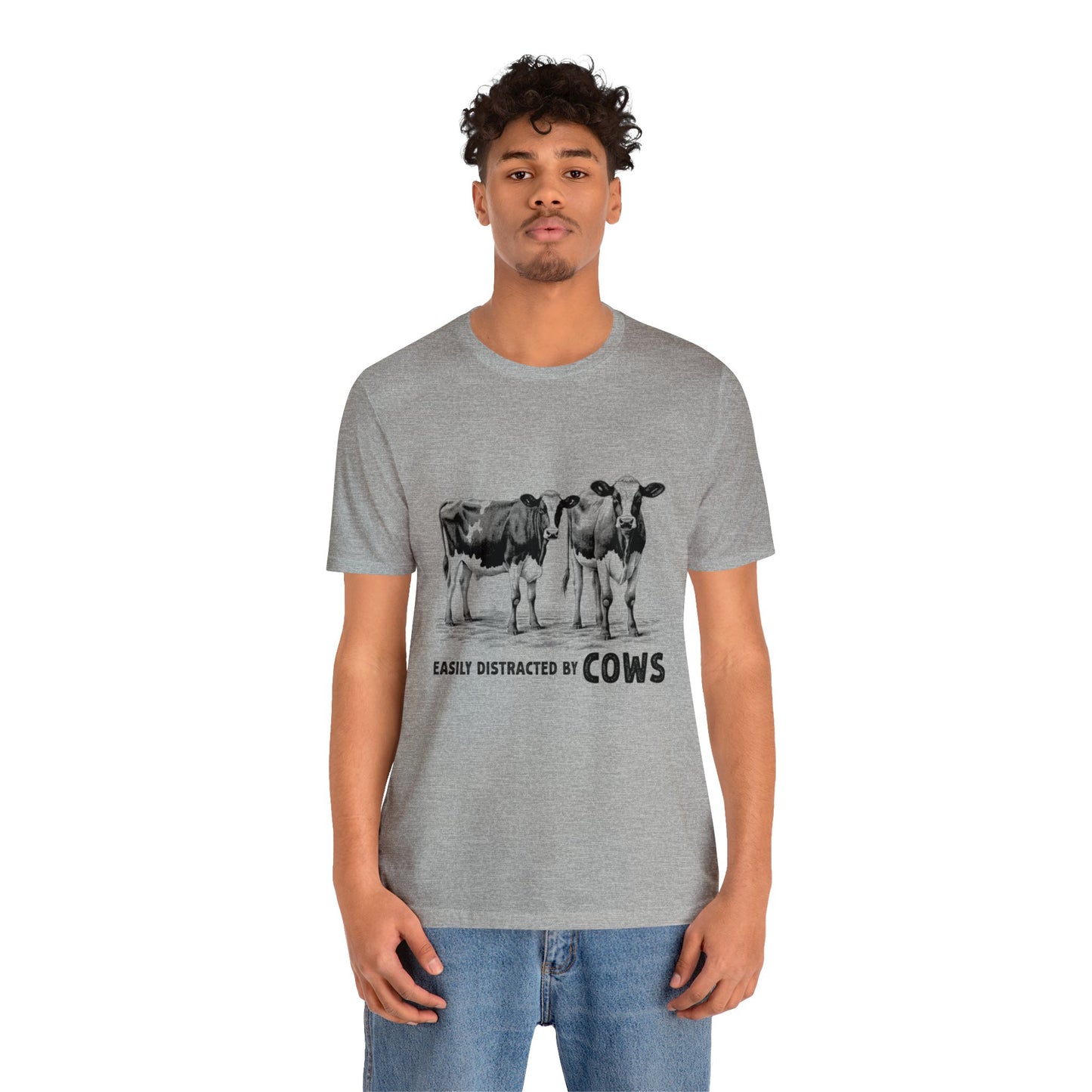 Easily Distracted by Cows Farm Animals Women's Tshirt