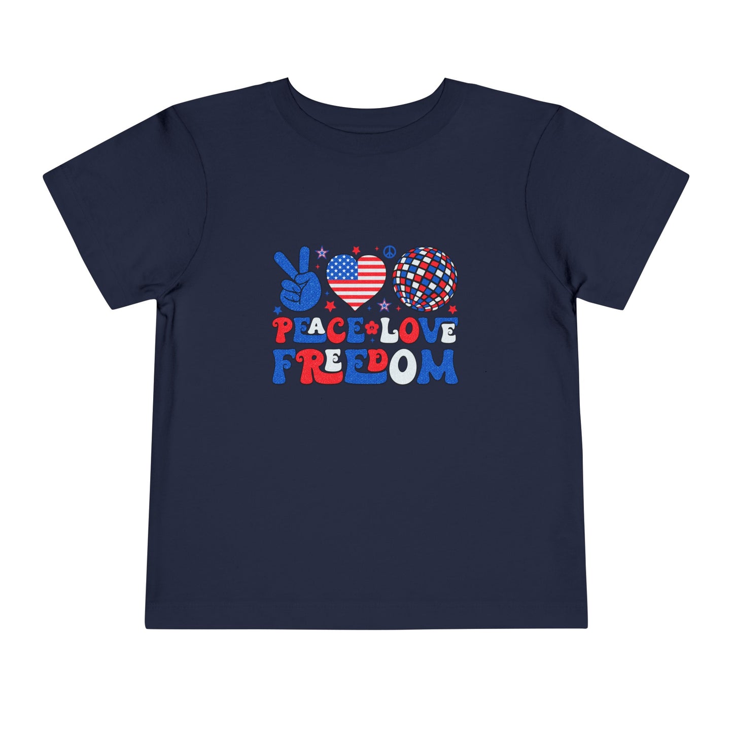 Peace Love Freedom 4th of July Short Sleeve Tee