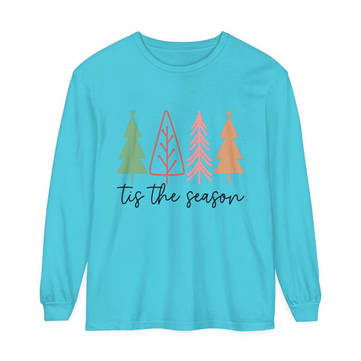 Tis the Season Women's Christmas Holiday Loose Long Sleeve T-Shirt