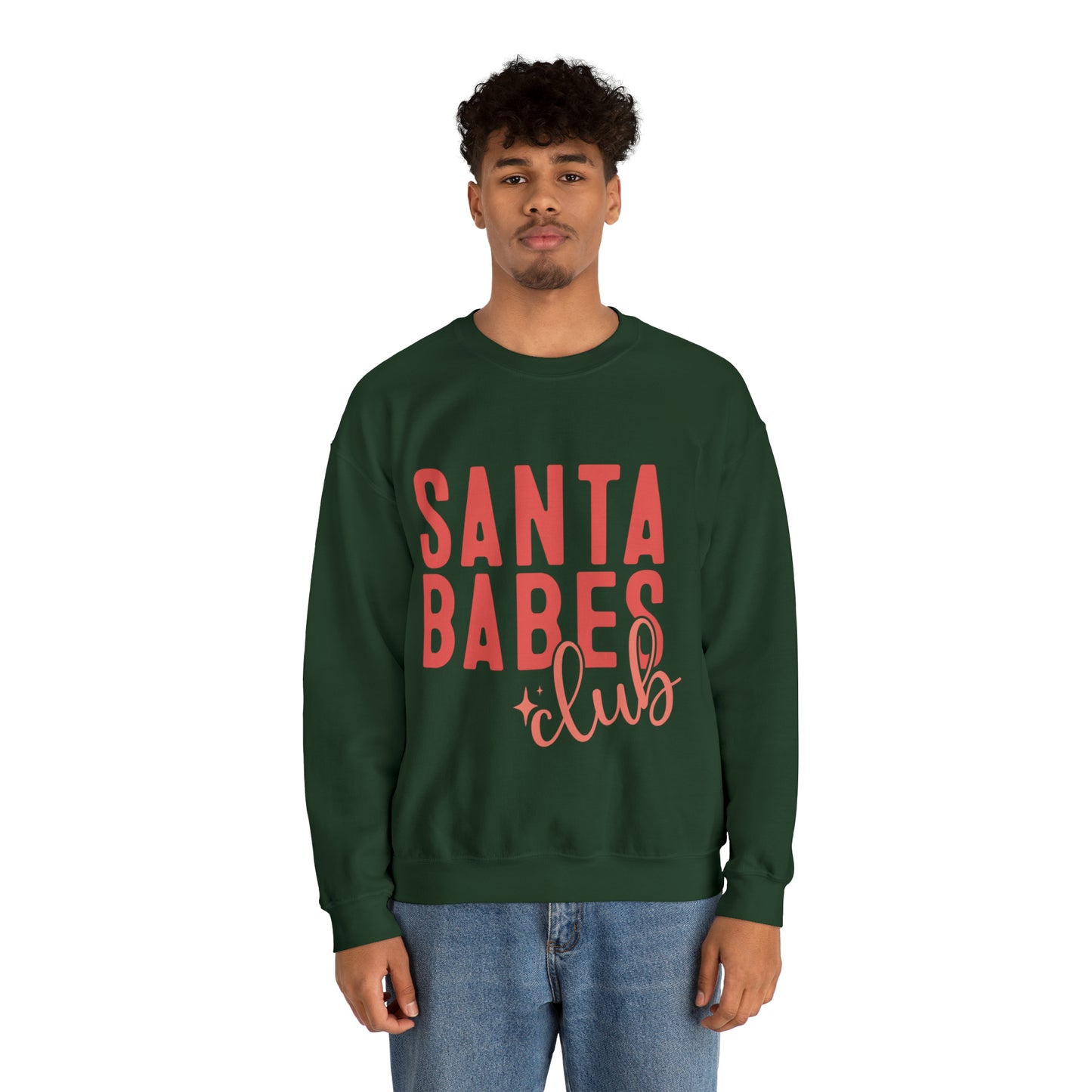 Santa Babes Club Women's Christmas Crewneck Sweatshirt