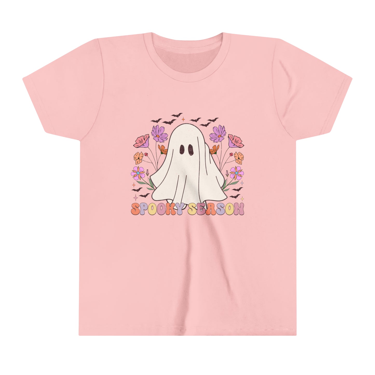 Spooky Season Ghost Girl's Youth Short Sleeve Tee